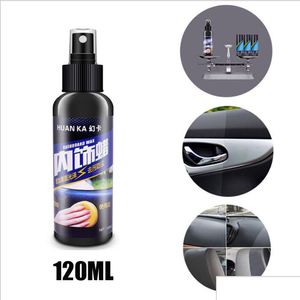 Produits d'entretien Vernis de voiture Nettoyant de cire d'intérieur Polissage Cirage Surface du cuir Siège Agent de rechapage en plastique Motif 120 ml Drop Deliver Dholx