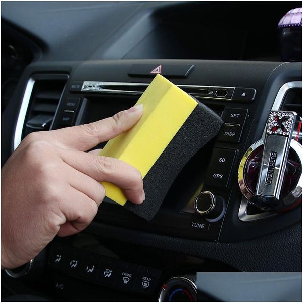 Produits de soins Car Professional Wax Foam Polissing Sponge Wash Curved Eva Cleaning Tool U Shape Tire Tire Brush Drop Livrot Mobiles DH972