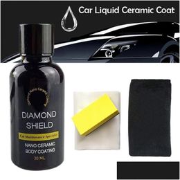 Zorgproducten Motief Nano Coating Liquid Ceramic Spray Car Poolse afdichtingskant Toplaag Snelle nano-bekleding 30 ml wax1 drop levering mobiel dhybr