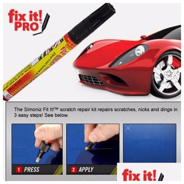 Produits de soins Prix de gros Fix It Pro Peinture Pen Spray Car Scratch Pens Réparation Simoniz Clear Coat Applicateur pour toute goutte Deliv Dhsqz