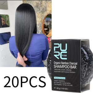 Soins à coiffure purc assombrissement du shampooing Réparation des cheveux blancs gris couleurs couleur colorant pour coiffure pour coiffure hydratante hydratant Bar biologique naturel cheveux noirs