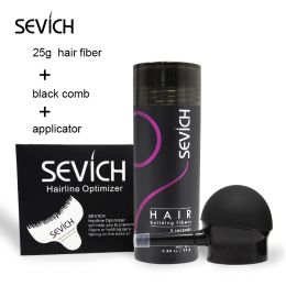 Care Sevich 3 pièces soin de croissance instantanée des cheveux fibre kératine fibre capillaire 25g peigne optimiseur Spray applicateur traitement de perte de cheveux maquillage