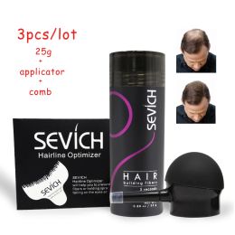 Zorg Sevich 3 %/Lot Hair Building Fiber Powders 25G+Spray Applicator+Comb Hairline Haarverlies Dikke Bald Styling Mode