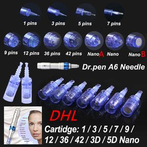 100 stks 1/3/5/7/9/12/36/42 / NANO Microneedle voor Dermapen Dr Pen Ultima A6 Naaldcartridge DHL