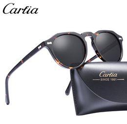 Carfia Gregory Peck Polaris Sunglasses Classical Brand Designer Vintage Sunglasses Men Femmes Round Sun Glasse 100 UV400 5266 Y3488117