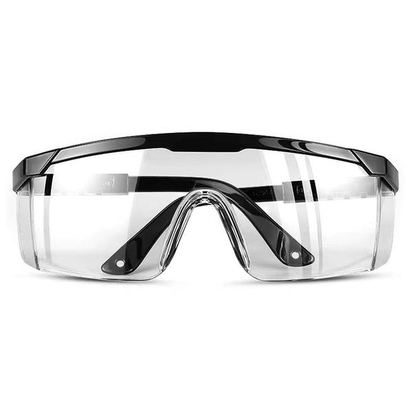 Carfia Lunettes de sécurité avec lunettes de soleil anti-buée transparentes Lentilles enveloppantes résistantes aux rayures bloquent la salive volante et la poussière, plus de 50 pièces