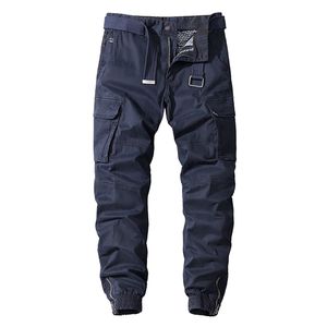 Cargo Hip Hop Streetwear Jogger Pant Pantalon de mode Pantalon multi-poches Casual Joggers Pantalons de survêtement Hommes Pantalons 211201