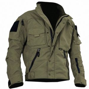 Vestes cargo Manteau Manteau tactique pour hommes Automne Grand Cott Vêtements d'entraînement Bomber Vestes Coupe-vent Militaire Casual Veste L9xs #