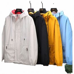 Cargo Vestes Hommes Cool Printemps Automne Coupe-Vent Garçons Plus Taille 7XL 8XL 6XL Japonais Streetwear À Capuche Bomber Manteaux Jaunes o1bV #