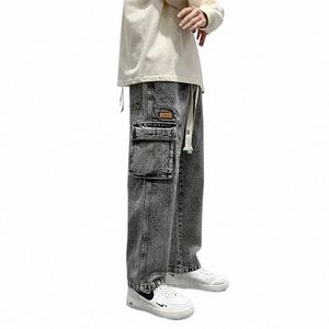 Cargo Jeans Hommes Streetwear Denim Jogger Pantalons Hommes Baggy Harem Jean Pantalon Plus Taille 8XL Mens Loose Fitting Sports Casual Jeans L5kC #