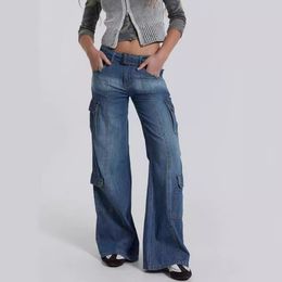 Jeans de carga pantalones jeans femeninos jeans diseñadores para mujer jeans jeans negros jeans negros ropa de cintura alta pantalones pantalones retro fits retro ajustado