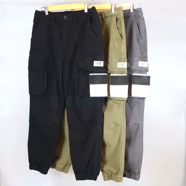 Pantalón cargo para hombre, pantalones de algodón con brújula, bolsillos de parche en ambos lados y cremalleras traseras para primavera, otoño, invierno, deportes informales, prendas de vestir para correr