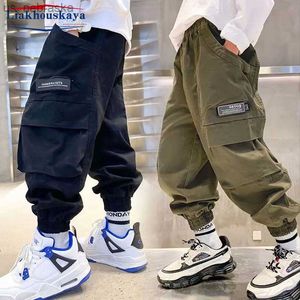 Cargo Pants For Boys Hight Quality Spring Autumn Children Trousers Casual Kids Streetwear Pants Teenage Clothes For 110170cm L230518