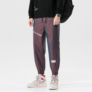 Pantalon Cargo Hommes Noir Hip Hop Joggers Harem Taille Élastique Lâche Baggy Style Coréen Cheville Longueur Pantalon Hommes