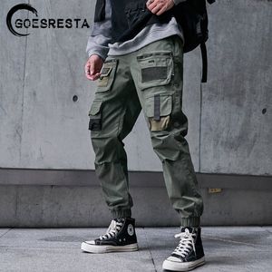 Pantalon Cargo Hommes Noir Hip Hop Streetwear Mode Coton Joggers Pantalon De Survêtement Casual Harem Pantalon D'été Harajuku Marée Vêtements 201106