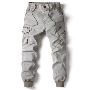 Pantalons de fret hommes jogging pantalon décontracté en coton entièrement longueur Military Mens Streetwear Mens Travail Tactical Tracksuit Pants plus taille 240412