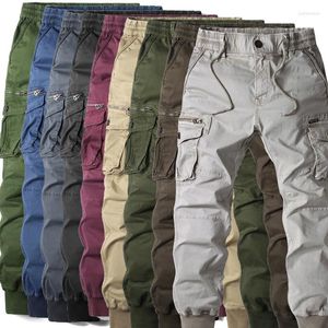 Pantalons de fret Hommes Jogging Pantalon décontracté coton pleine longueur Streetwear militaire Mentide Travail tactique Pantalon de survêtement plus taille