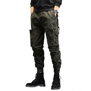 Vrachtbroek heren trekstring enkel lengte streetwear mode katoen mannen casual losse werkbroek