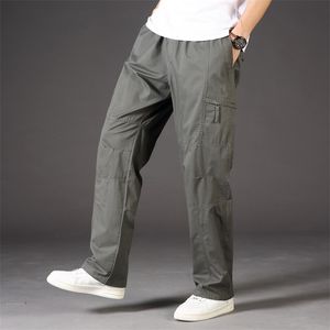 Pantalon cargo Pantalon pour hommes Style militaire Tactique Coton Salopette Mâle Multi Poches Lâche Droite Sports PA1228 220719
