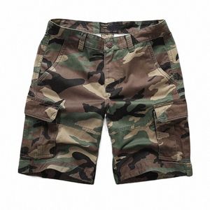 shorts de fret pour hommes shorts décontractés d'été pour hommes Brand Pantalon court 2023 Nouveau pantalon cargo Camoue Multi-Pocket Man K2HV #