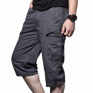 Pantalones cortos de carga Hombres Verano Streetwear Mens Cott Shorts Verano General Militar Pantalones cortos Tallas grandes 5XL Hombres Bermudas Masculina Q0XF #