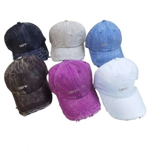 Carharrt Cap Designer topkwaliteit hoed vaste kleur geperforeerde gewassen katoenen honkbal pet zomer zon vizier zonbeveiliging dop vaste kleur reistrend