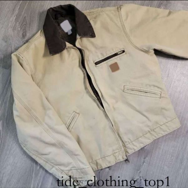 Carharrt Designer Men Jackets Vintage Veste en toile lavée Veste de veste à couches Ablées Neck Vêtements en laine Outwear Mouilles rembourrées Pantalons hip hop anime de haute qualité Carhatt 18