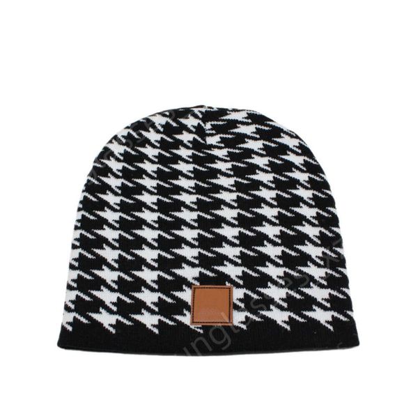 Carhart Beanie Designer Top Qualité Chapeau Noir Femmes Couple Street Dance Hip Hop Check Léopard Imprimé Chapeau Froid Hommes Dames À La Mode Chaud Chapeau De Laine Bandeau