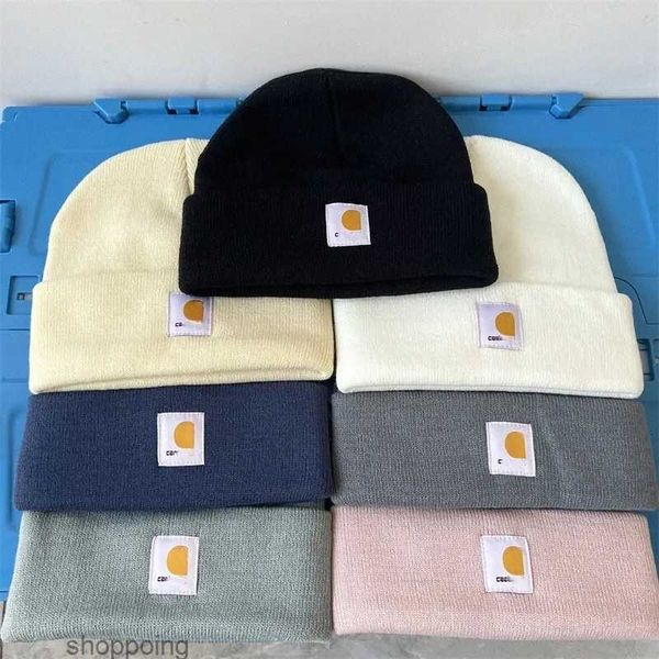 Carhart Chapeaux Bonnet pour hommes et femmes Automne Hiver Chapeaux tricotés thermiques Chapeau en laine tricotée Plus Casquette en velours Classique Sport Couleur unie Unis S2wm #