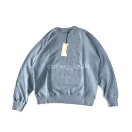 Carharttlys Designer Sweat à capuche Qualité originale Luxueux Vintage Solid Wash Petite étiquette Pull à col rond fait de vieux couple à manches longues pour hommes et vêtements pour femmes