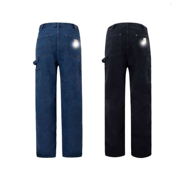 Carharttlys Designer Pantalon Original Qualité Main Line Double Genou Logging Salopette Pour Hommes Et Femmes Droites Casual Denim Pantalon