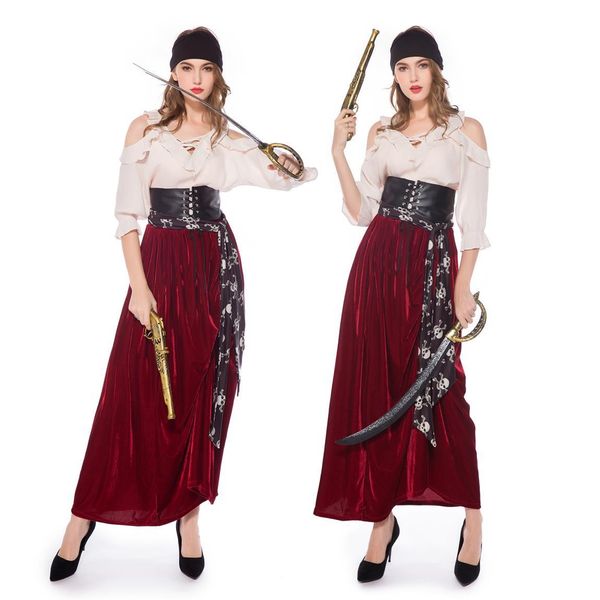 Costume de Pirate des caraïbes pour femmes, tenue de spectacle sur scène pour fête d'halloween, Cosplay, nouvelle collection