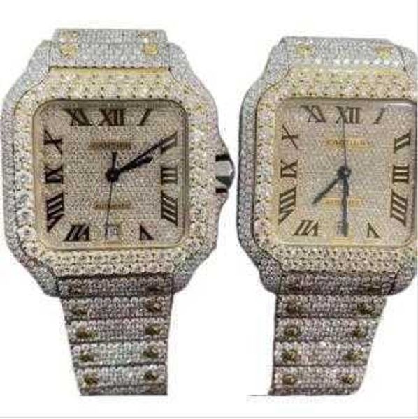 Carier Arrivée ZF-Factory Nouvelle montre-bracelet 2023 Marque Glacé Haute Qualité Luxe Or Sier Original Personnalisé Hip Hop Hommes Diam Ond Diamant