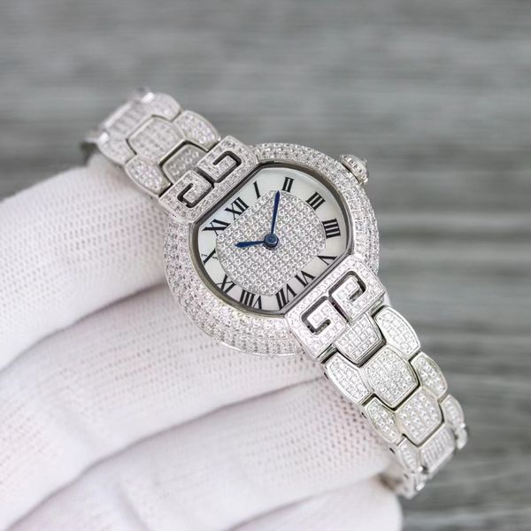 Carier Designer Reloj de diamantes para mujer para sus seres queridos Ocho flechas Ocho estrellas Reloj de cuarzo de alta calidad con diamantes Detalles perfectos Agujas azules de acero bruñido