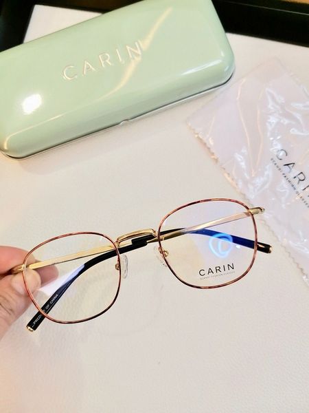 Carin Korea Womens Full Rim Round Retro combinaison Lunettes Cadres Designer EyeGlasses Mode Prescription Lunettes Twin Plus