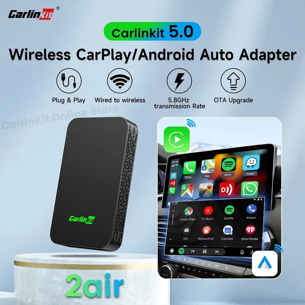 CarlinKit 2air CarPlay sans fil Android Auto adaptateur de boîte sans fil jeu de voiture pour Toyota Mazda Ford Volkswagen Peugeot Skoda KIA Haval