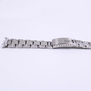 CARLYWET 19 20mm acier inoxydable argent moyen polonais creux extrémité incurvée solide vis liens bracelet de montre bracelet Style ancien Bracelet180L