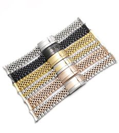 Carlywet 19 20 mm Watch Band Roestvrij staal Hollow gebogen uiteinde vaste schroefverbindingen Jubileum Bracelet Luss for Date Just WatchBands289M9299608