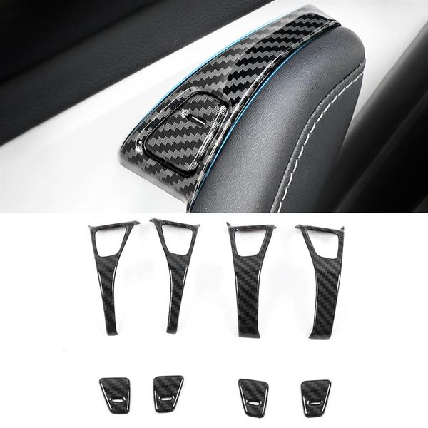 CarMango pour Tesla modèle Y 2020-2021 accessoire de voiture poignée de porte intérieure lunette garniture cadre couverture autocollant décoration intérieure moulage227T