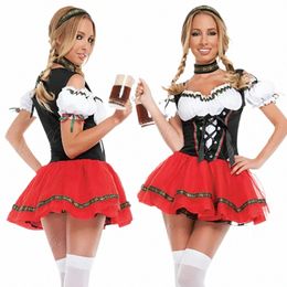 Carnaval Oktoberfest Dirndl Kostuum Dr Vrouwen Duitsland Bier Meid Tavern Wench Waitr Outfit Cosplay Halen Fancy Party i5lz #