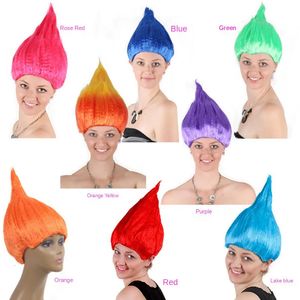 Carnival Dames Wig Red Flame Flaming Hair Hap Birthday Party Funny Cosplay Hats Headwear Hoofddeksel Hoofdtooi voor Festival 231220