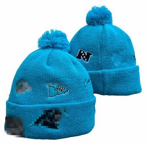 CAROLINA Mutsen CAR Bobble Hoeden Baseball Ball Caps 2023-24 Modeontwerper Emmer Hoed Grof Gebreid Imitatie Pom Muts Kerstmuts Sport Gebreide Hoeden