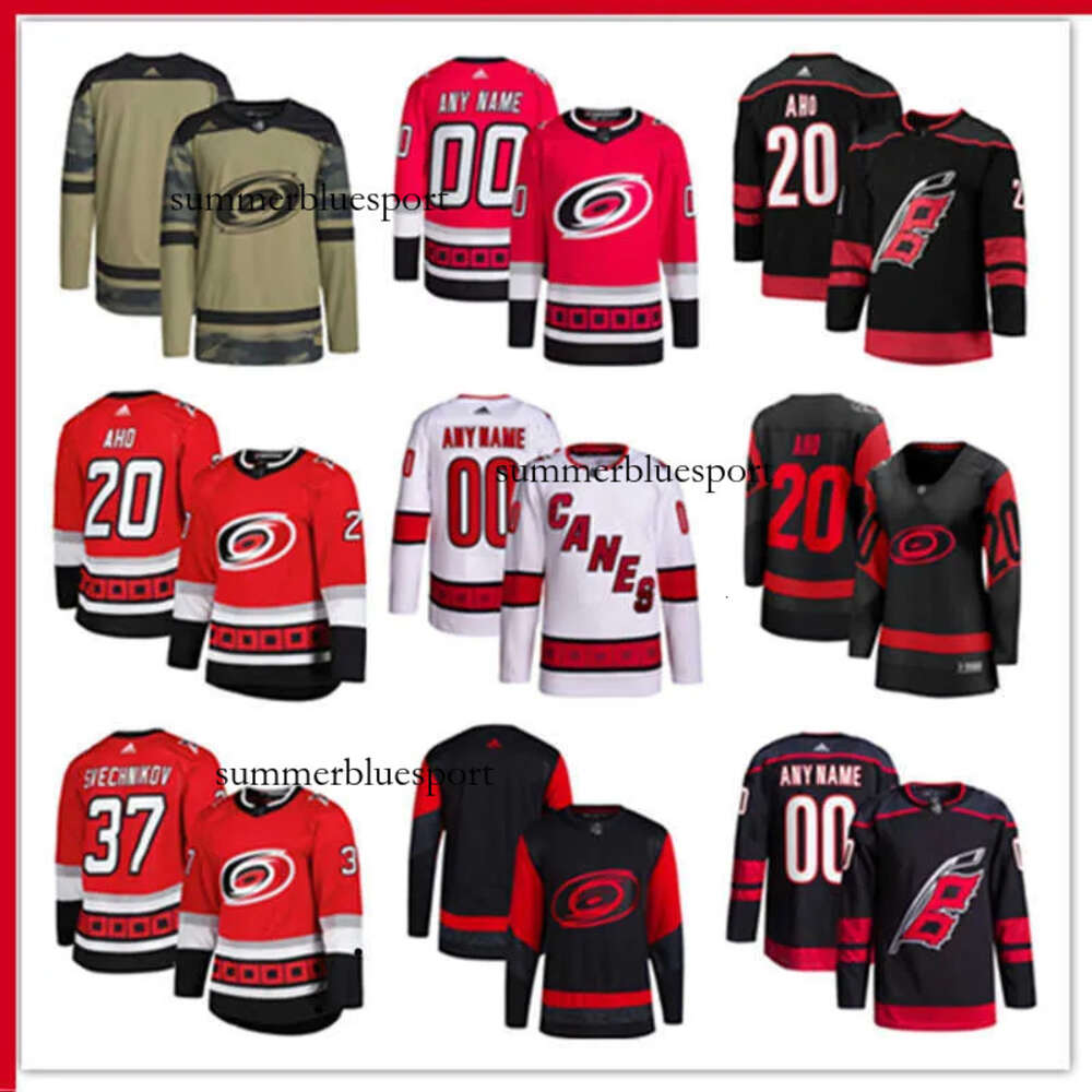 Maillots de hockey personnalisés Carolna Hurrcanes 82 Jesper Kotkanem 48 Martnook 88 Martn Necas Max Pacoretty Brett Pesce Jesse Puljujarv Antt Raanta Brady