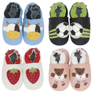 Carozoo Cartoon Soft Cuir Bébé Garçons Chaussures pour bébés Pantoufles 0- 3- Tout-petits Filles Zapatos Chaussures de berceau Premiers marcheurs LJ201104