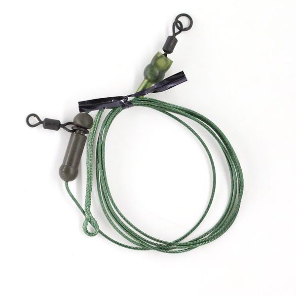 Pêche à la carpe à la main Rig Terminal Tackle Chod Hair Lead Core Line Hook Link Hooks
