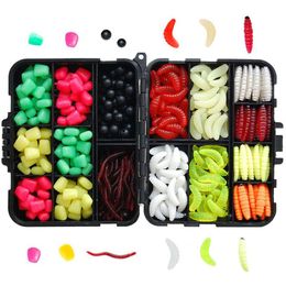 Kit de caja de aparejos de pesca de carpa, accesorios de pesca, cuentas mezcladas, señuelos suaves, cebos de imitación, equipo de carpa Kit230C