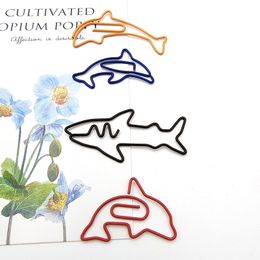 Carpe Sandfish Dolphin Shape Metal Clips Fish Crab Whale Dolphin Sirmaid Clip Clip de papeterie