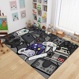 Tapis 15 tailles Gamer Controller Area Rugs Tapis de sol antidérapant Paillasson Home Runner Tapis pour chambre à coucher Intérieur Enfants Jouer Alfombra 231124