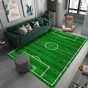 Tapijt 3D voetbalveld capet voor kinderkamer zachte vloermat microfiber groot tapijtkinderen wasbare babykamer speelmat dappertje 230225