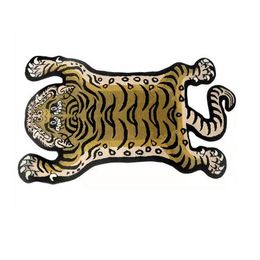 Tapis 3D Tibétain Tigre Tapis Absorbant Tapis De Bain Tufté Forme Animale Tapis De Sol Doux Shaggy Moelleux Tapis Salon Chambre Tapis 220930